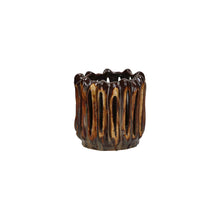 Afbeelding in Gallery-weergave laden, Theelichthouder bruin glans