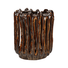 Afbeelding in Gallery-weergave laden, Theelichthouder bruin glans