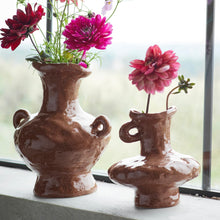 Afbeelding in Gallery-weergave laden, Vaas bruin aardewerk