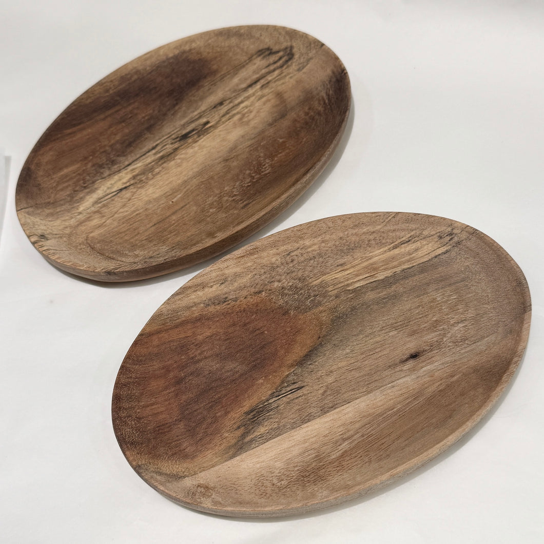 Plat houten schaaltje